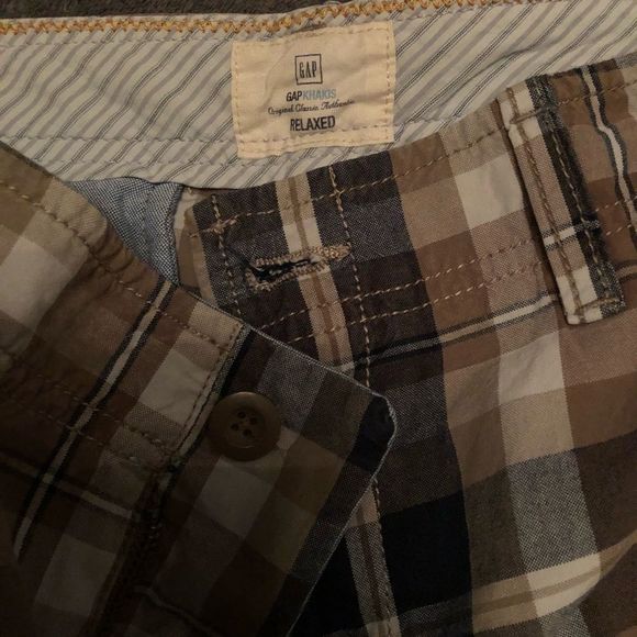 GAP Relaxed Plaid Shorts - Size‎ 33 - Picture 6 of 6